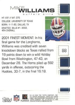 2002 Finest #88 Mike Williams Back