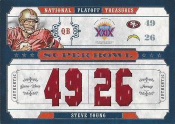 2008 Playoff National Treasures - Super Bowl Material Final Score #12 Steve Young Front