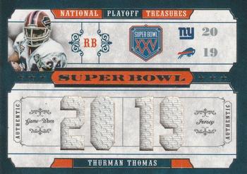 2008 Playoff National Treasures - Super Bowl Material Final Score #22 Thurman Thomas Front
