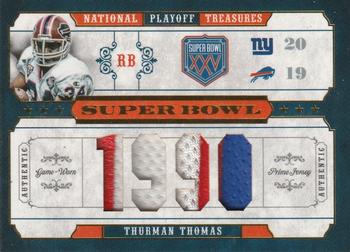 2008 Playoff National Treasures - Super Bowl Material YR #22 Thurman Thomas Front
