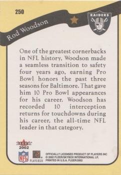 2002 Fleer #250 Rod Woodson Back