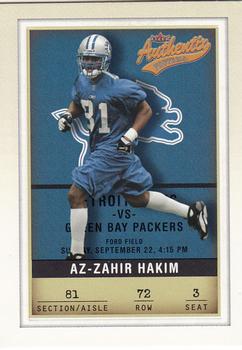 2002 Fleer Authentix #72 Az-Zahir Hakim Front