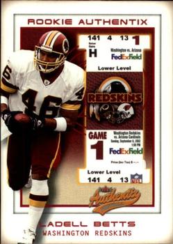 2002 Fleer Authentix #138 Ladell Betts Front
