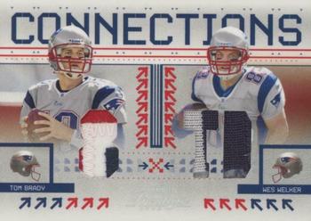 2008 Playoff Prestige - Connections Materials Prime #C-17 Tom Brady / Wes Welker Front