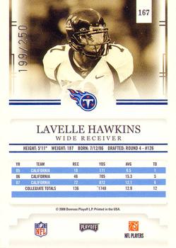2008 Playoff Prestige - Draft Picks Rights Autographs #167 Lavelle Hawkins Back