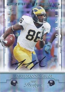 2008 Playoff Prestige - Draft Picks Rights Autographs #173 Mario Manningham Front