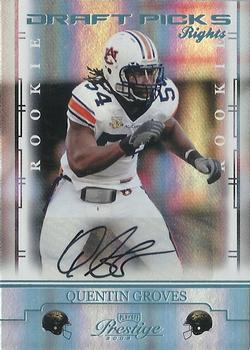 2008 Playoff Prestige - Draft Picks Rights Autographs #186 Quentin Groves Front