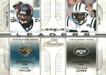 2008 Playoff Prestige - League Leaders #LL-10 Fred Taylor / Thomas Jones Front