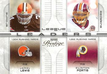 2008 Playoff Prestige - League Leaders #LL-20 Jamal Lewis / Clinton Portis / Edgerrin James / Willis McGahee Front