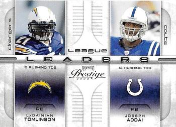 2008 Playoff Prestige - League Leaders #LL-23 LaDainian Tomlinson / Joseph Addai / Adrian Peterson / Clinton Portis Front