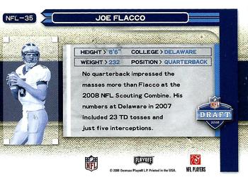 2008 Playoff Prestige - NFL Draft #NFL-35 Joe Flacco Back