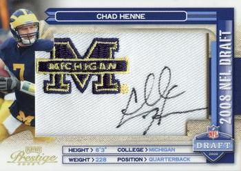 2008 Playoff Prestige - NFL Draft Autographed Patch College Logo #NFLC-2 Chad Henne Front