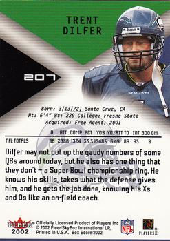 2002 Fleer Box Score #207 Trent Dilfer Back