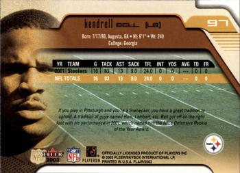 2002 Flair #97 Kendrell Bell Back