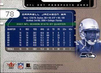 2002 Fleer Hot Prospects #78 Darrell Jackson Back
