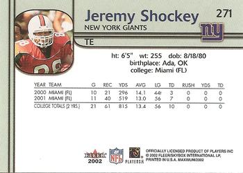 Jeremy Shockey Football Trading Card Database