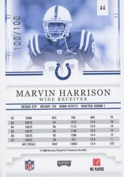 2008 Playoff Prestige - Xtra Points Red #44 Marvin Harrison Back