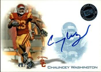 2008 Press Pass - Autographs Blue #PPS-CW Chauncey Washington Front