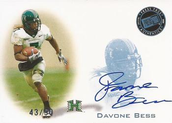 2008 Press Pass - Autographs Blue #PPS-DB2 Davone Bess Front