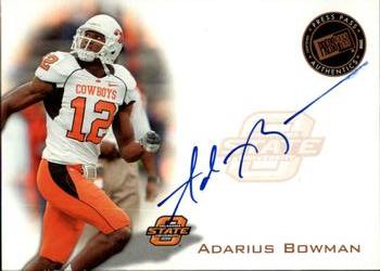 2008 Press Pass - Autographs Bronze #PPS-AB Adarius Bowman Front