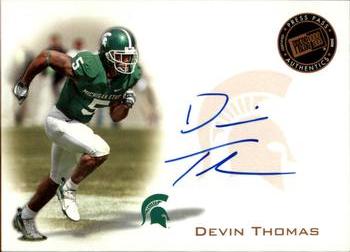2008 Press Pass - Autographs Bronze #PPS-DT Devin Thomas Front