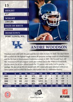 2008 Press Pass - Reflectors #13 Andre Woodson Back