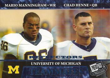 2008 Press Pass - Reflectors Blue #93 Chad Henne / Mario Manningham Front