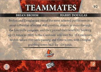 2008 Press Pass - Reflectors Gold #92 Brian Brohm / Harry Douglas Back