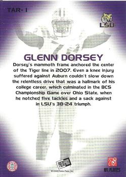 2008 Press Pass - Target Exclusive #TAR-1 Glenn Dorsey Back