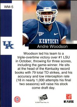 2008 Press Pass - Wal-Mart Exclusive #WM-5 Andre Woodson Back