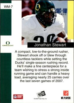 2008 Press Pass - Wal-Mart Exclusive #WM-7 Jonathan Stewart Back