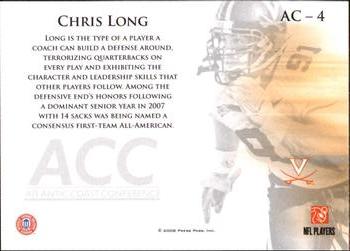 2008 Press Pass Legends - All Conference #AC-4 Chris Long Back