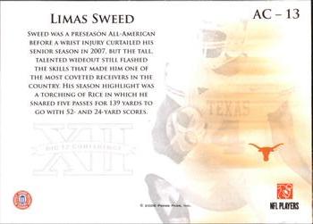 2008 Press Pass Legends - All Conference #AC-13 Limas Sweed Back