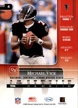 2002 Leaf Rookies & Stars #4 Michael Vick Back
