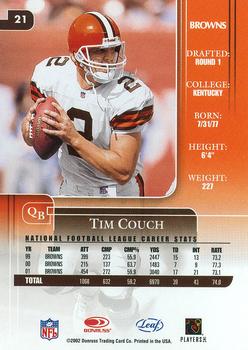 2002 Leaf Rookies & Stars #21 Tim Couch Back