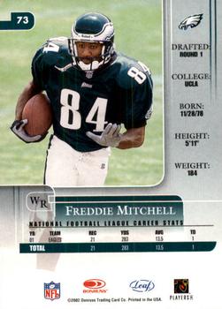 2002 Leaf Rookies & Stars #73 Freddie Mitchell Back