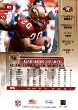 2002 Leaf Rookies & Stars #82 Garrison Hearst Back