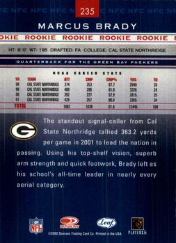 2002 Leaf Rookies & Stars #235 Marcus Brady Back