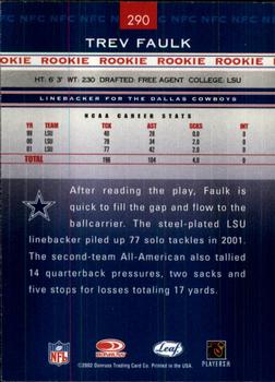 2002 Leaf Rookies & Stars #290 Trev Faulk Back