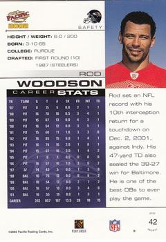 2002 Pacific #42 Rod Woodson Back