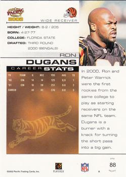 2002 Pacific #88 Ron Dugans Back