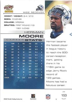 2002 Pacific #153 Herman Moore Back