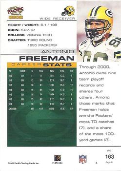 2002 Pacific #163 Antonio Freeman Back