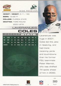 2002 Pacific #300 Laveranues Coles Back