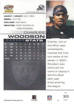 2002 Pacific #323 Charles Woodson Back