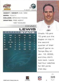 2002 Pacific #328 Chad Lewis Back