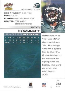 2002 Pacific #333 Rod Smart Back