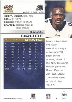 2002 Pacific #354 Isaac Bruce Back