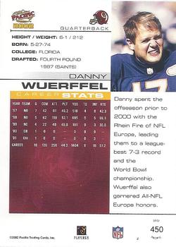 2002 Pacific #450 Danny Wuerffel Back