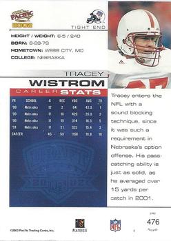 2002 Pacific #476 Tracey Wistrom Back